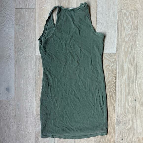 $159 Frame Denim Faded Army Green Short Mini Casual Tank Dress - S - Picture 3 of 5